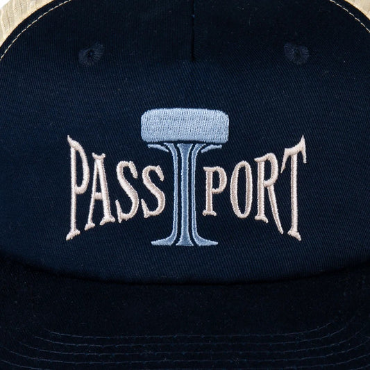 Passport Towers of Water Workers Trucker Cap - Navy/Cream