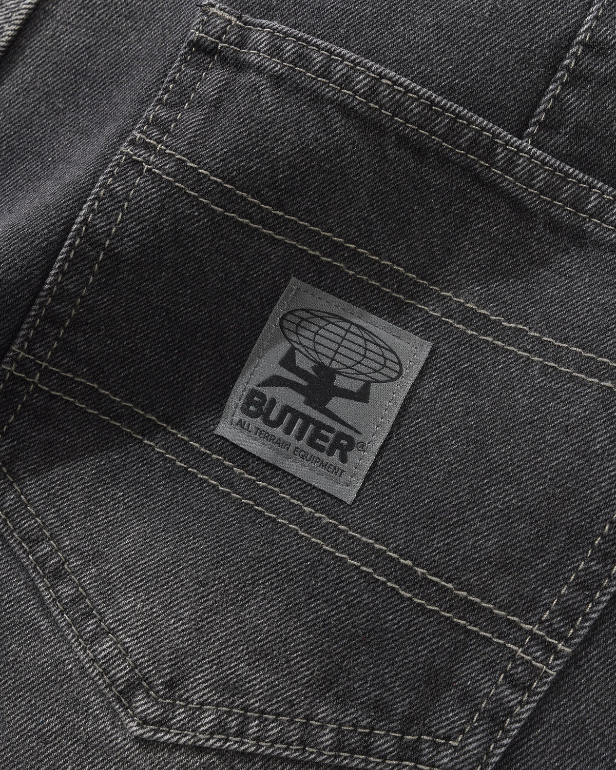 BUTTER GOODS Wide-Cut Denim Jeans - Washed Black