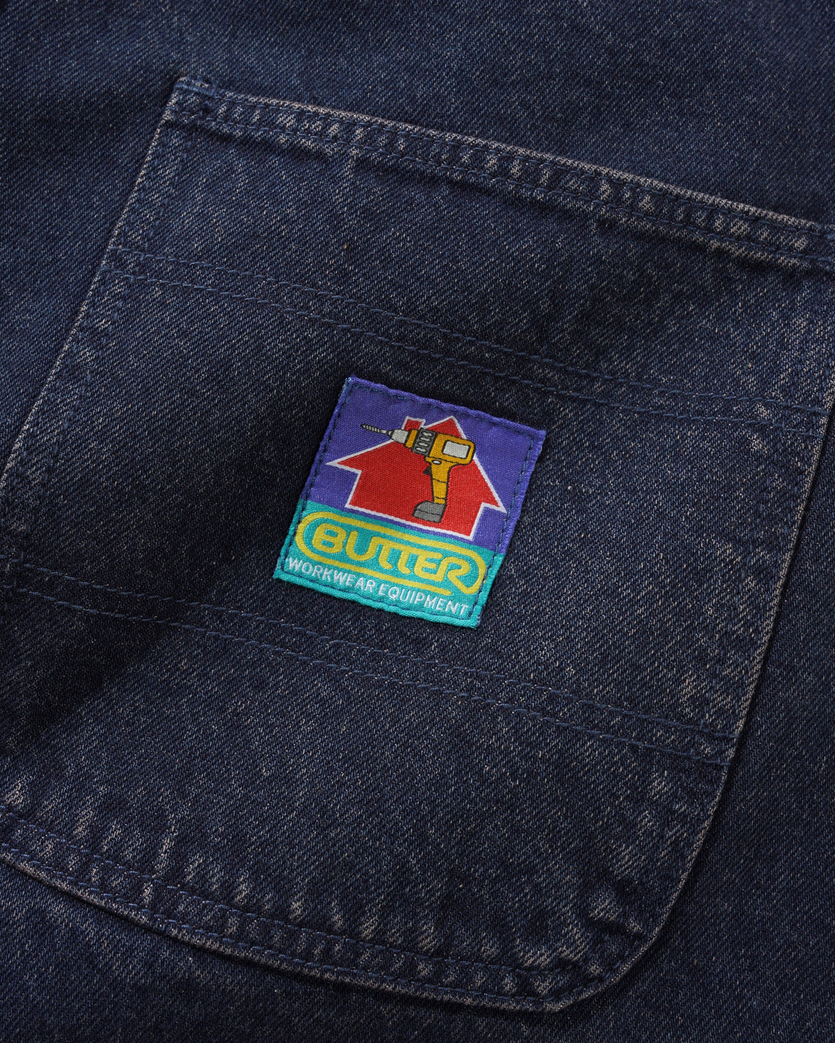 BUTTER GOODS Work Shorts - Distressed Tinted Indigo