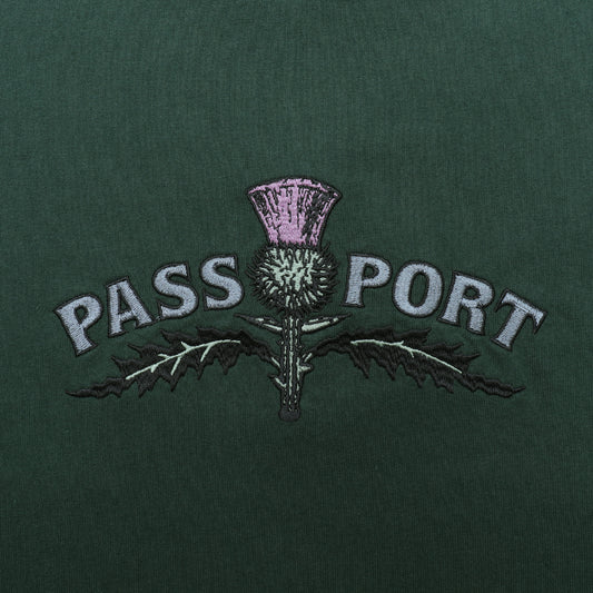 Passport Thistle Embroidery Tee - Forest Green
