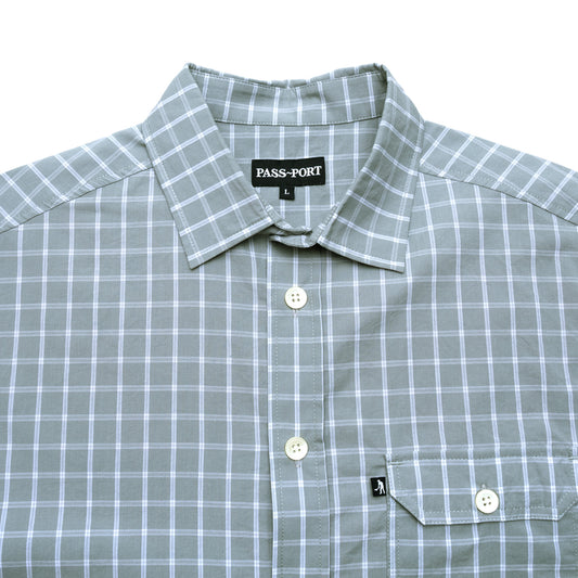 PASSPORT Workers Check Shirt - Stone
