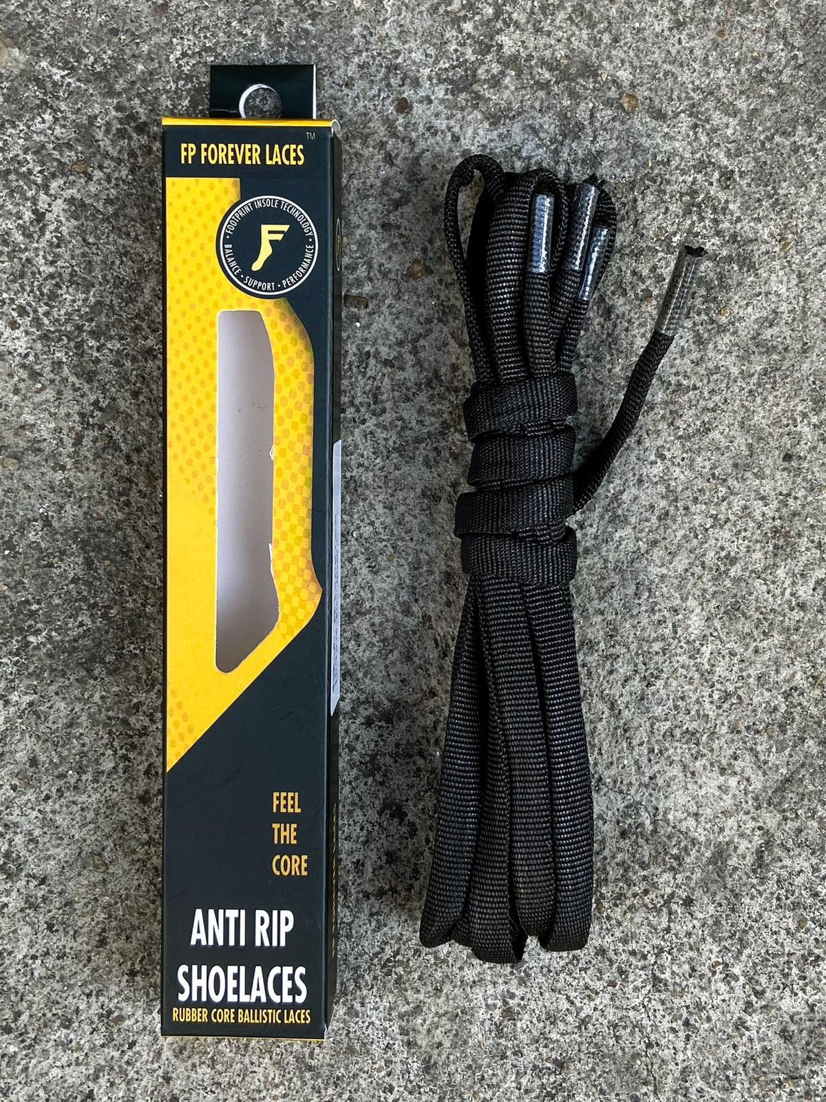 FP Forever Flat Laces - Black / White