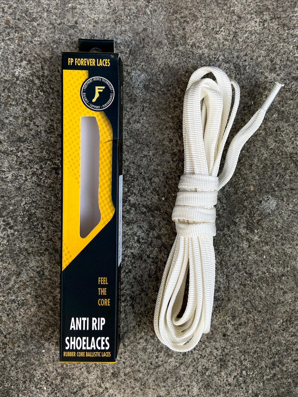 FP Forever Flat Laces - Black / White