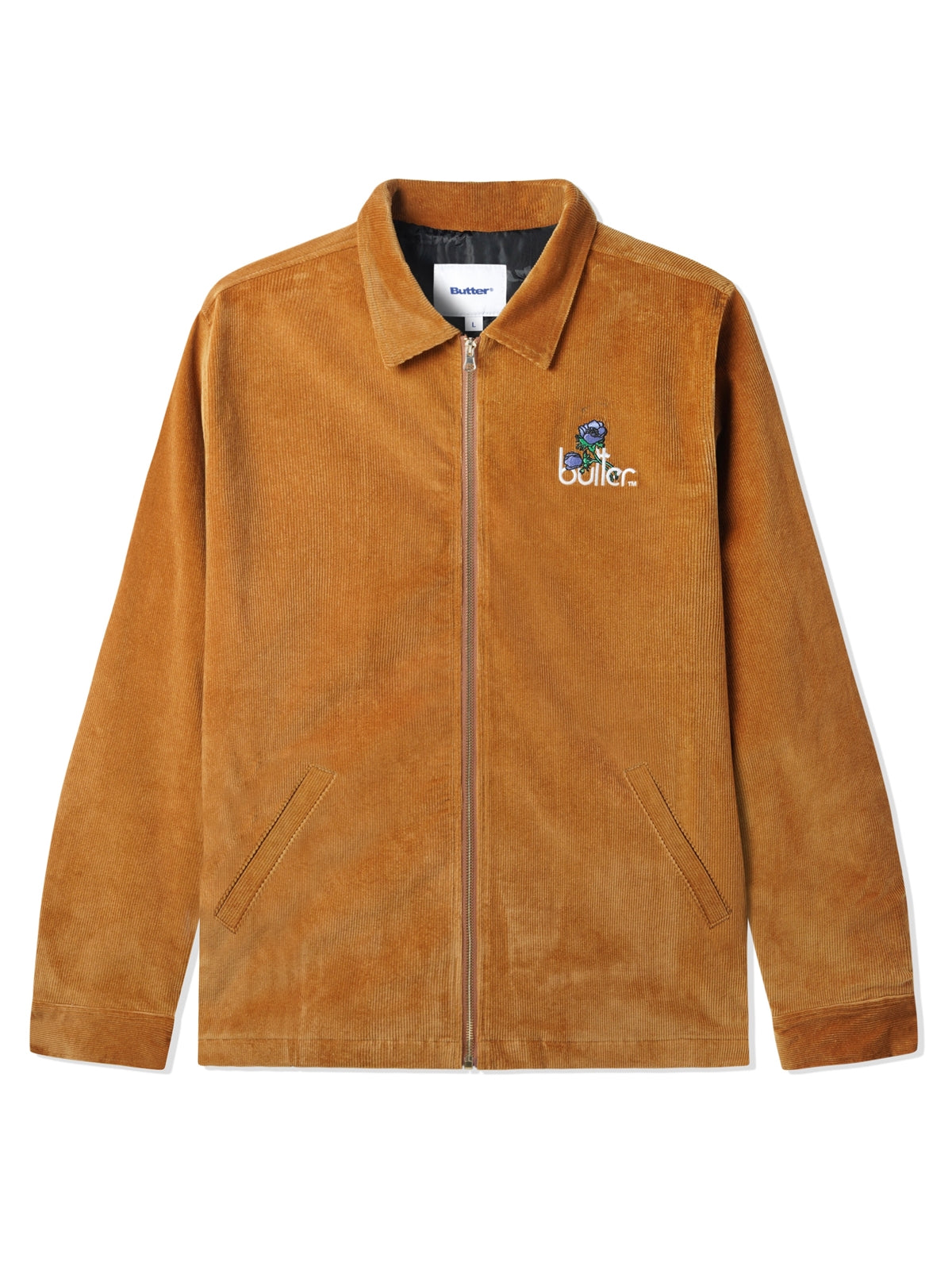 BUTTER GOODS เสื้อแจ็คเก็ต Corduroy Zip Thru - สีน้ำตาล