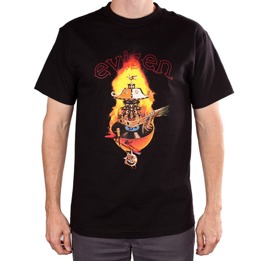 EVISEN SPIN FIRE TEE - BLACK