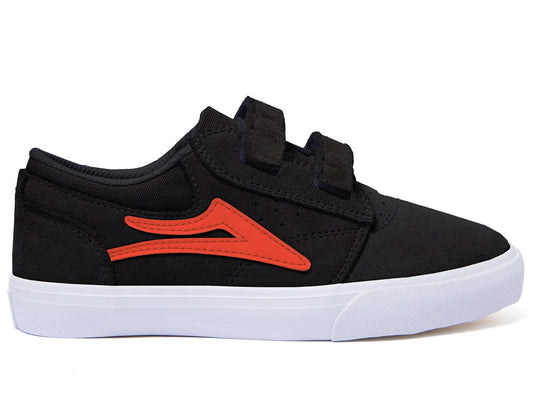 LAKAI Griffin Kids Shoes - Black/Flame Suede