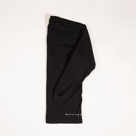 NUMBERS Mitered Logotype L/S Tee - Black