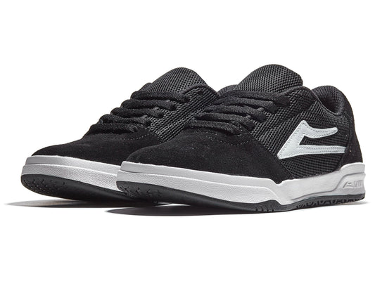 LAKAI Brighton Kids Shoes - Black/White Suede