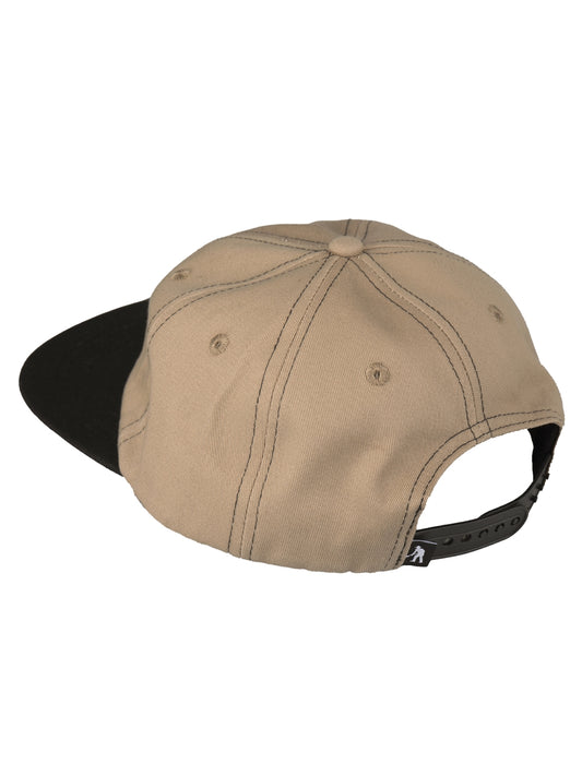 Passport Corkscrew 5 Panel Cap - Sand/Black