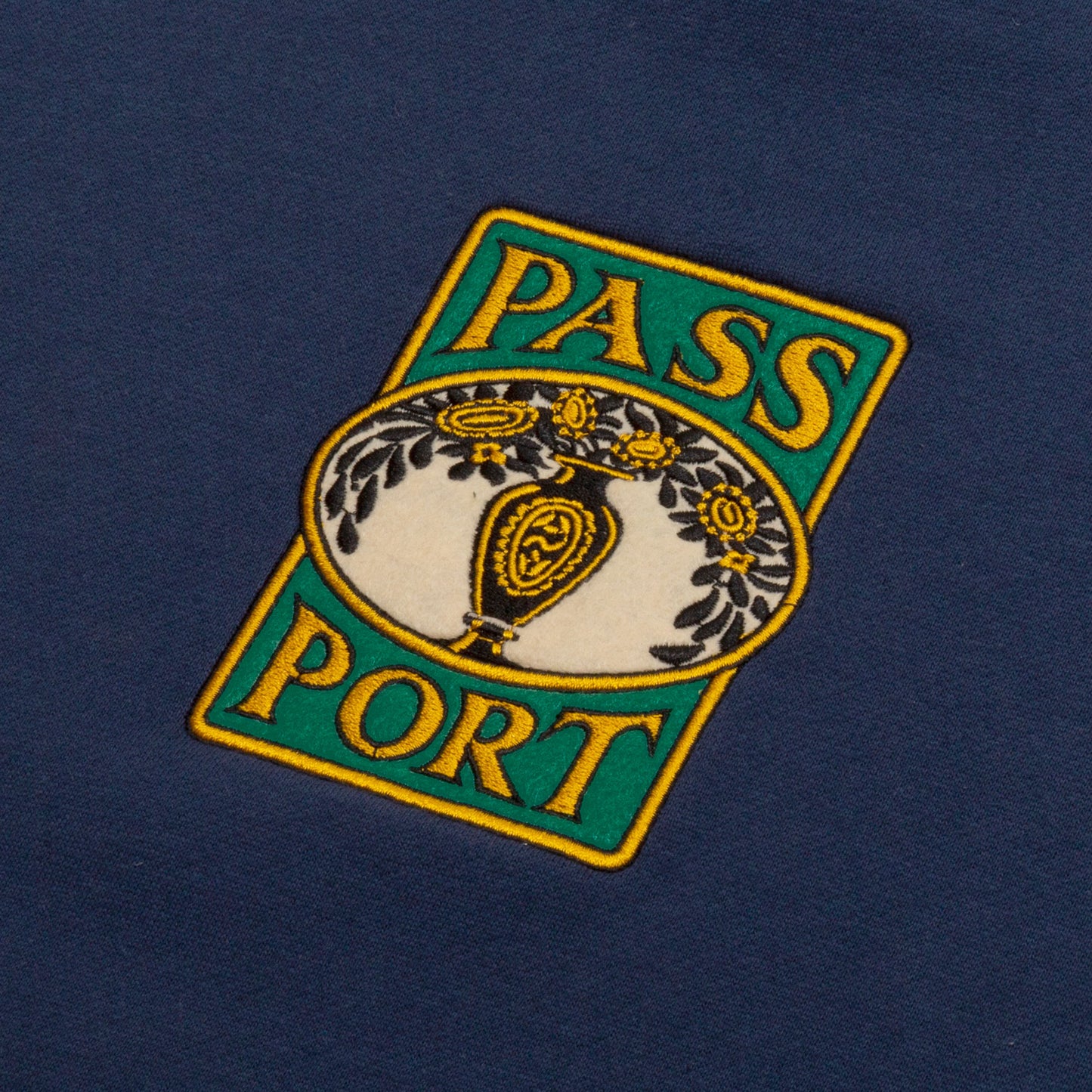 PASSPORT Vase Embroidery Tee - Navy