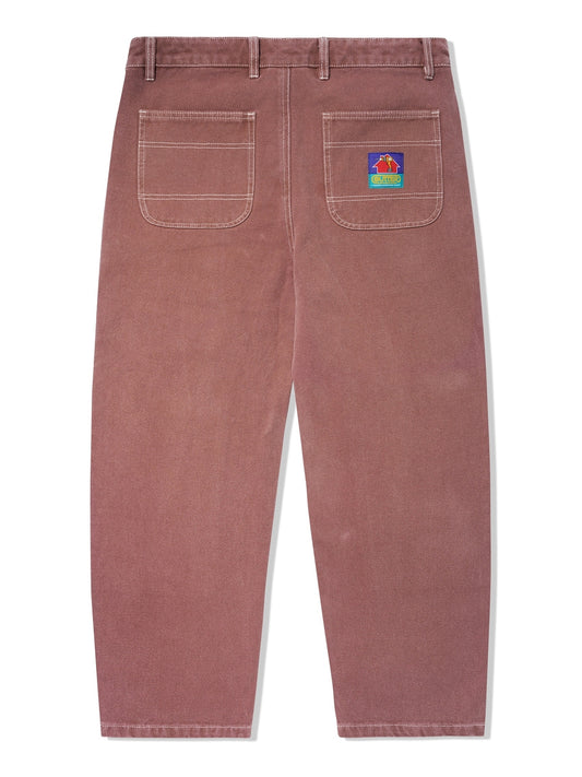 BUTTER GOODS Washed Canvas Double Knee Pants - Brick