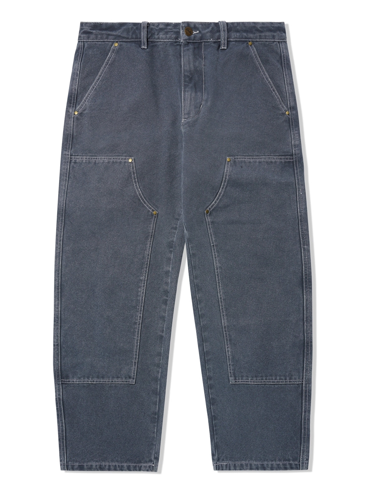 BUTTER GOODS Washed Canvas Double Knee Pants - Slate