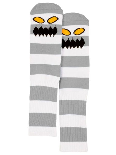 TOY MACHINE Monster Big Stripes Socks - Concrete / Grey / Mauve