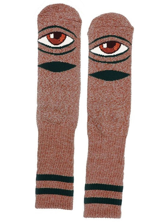 TOY MACHINE Heather Sect Eye Socks - Black / Orange / Purple