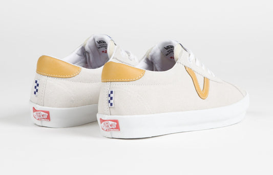 VANS Skate Sport Shoes - Athletic White/Gold ~ 8US/10US