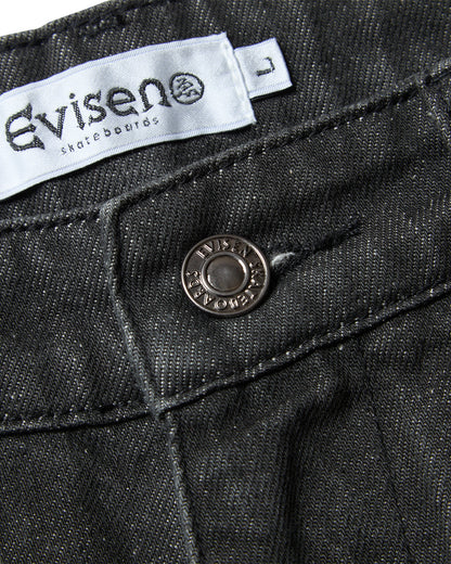 EVISEN Sushi Denim Shorts - Light Black