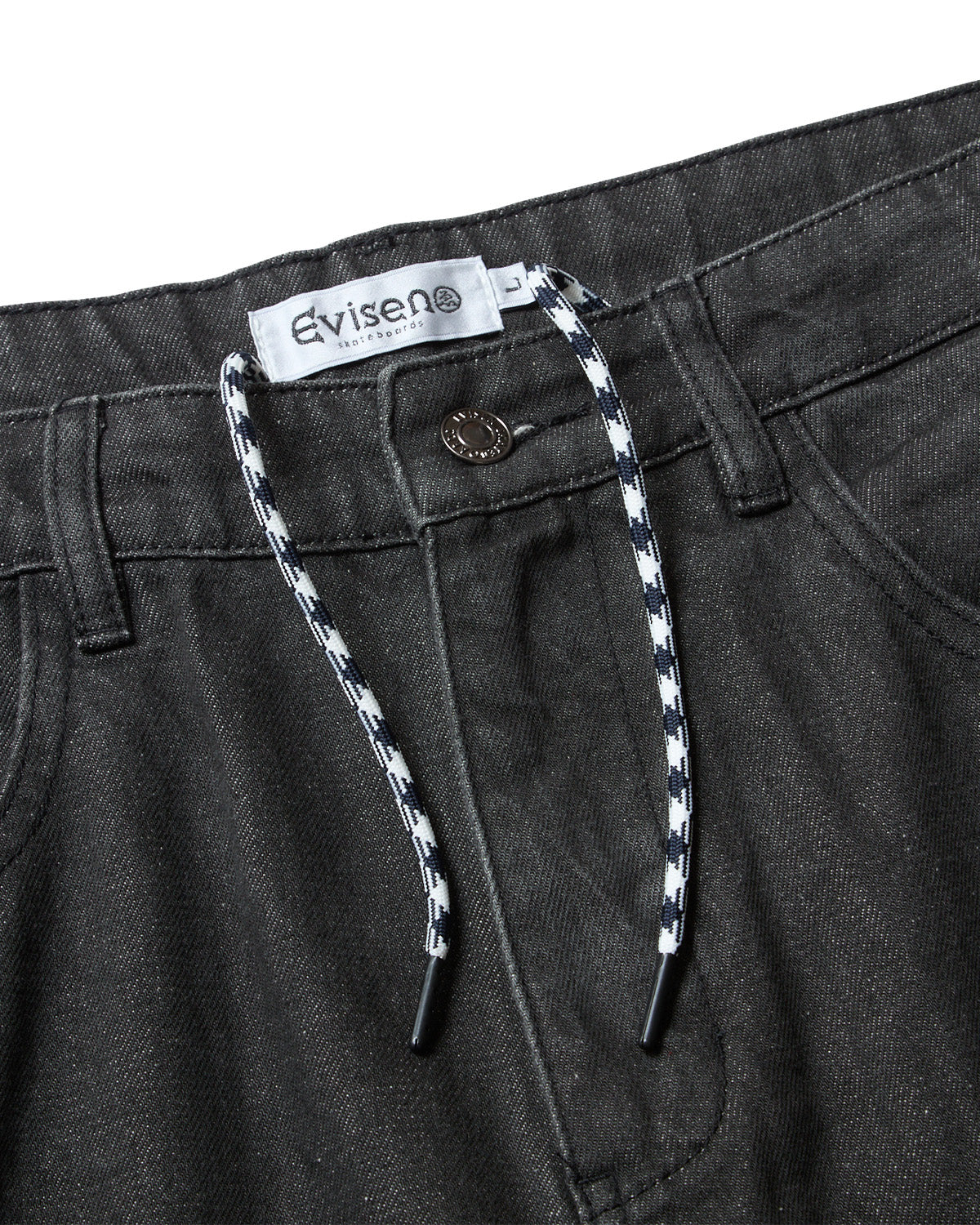 EVISEN Sushi Denim Shorts - Light Black