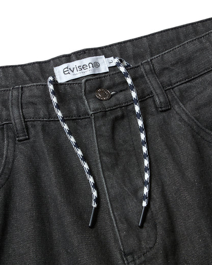 EVISEN Sushi Denim Shorts - Light Black