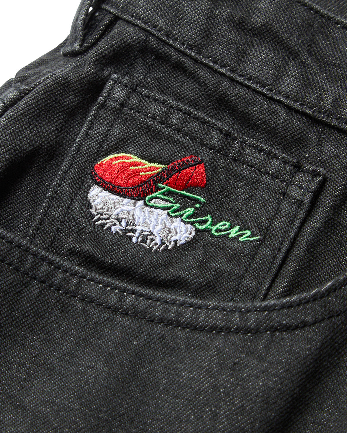 EVISEN Sushi Denim Shorts - Light Black