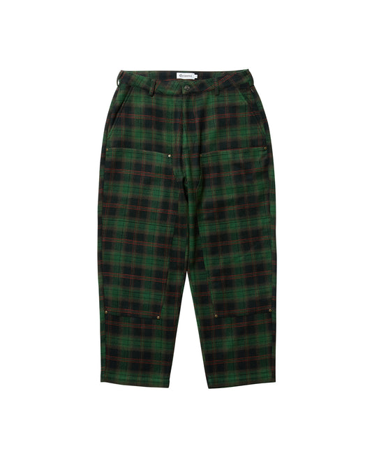 EVISEN Check Wool Painter Pants - Green