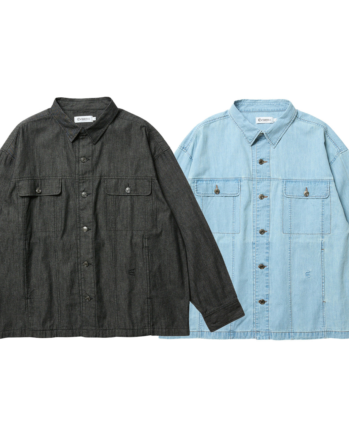 EVISEN 2nd Chambray Denim Shirt - Black