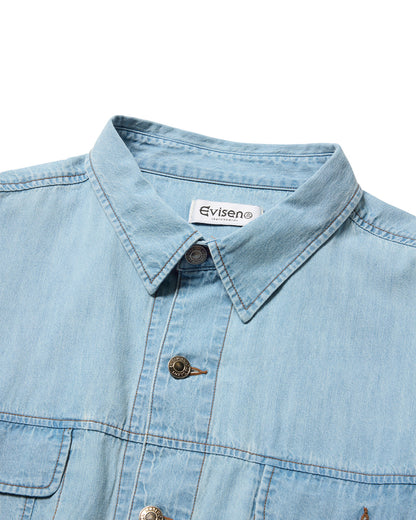 EVISEN 2nd Chambray Denim Shirt - Black