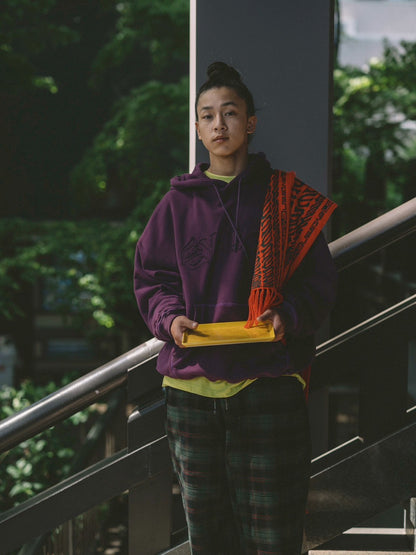 EVISEN Arch Logo Patch Hoodie - Purple