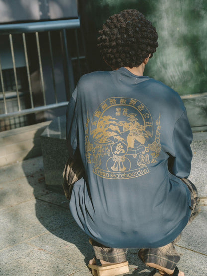 EVISEN Emblem Pocket Tech L/S Tee - Dark Navy