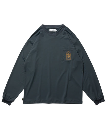 EVISEN Emblem Pocket Tech L/S Tee - Dark Navy