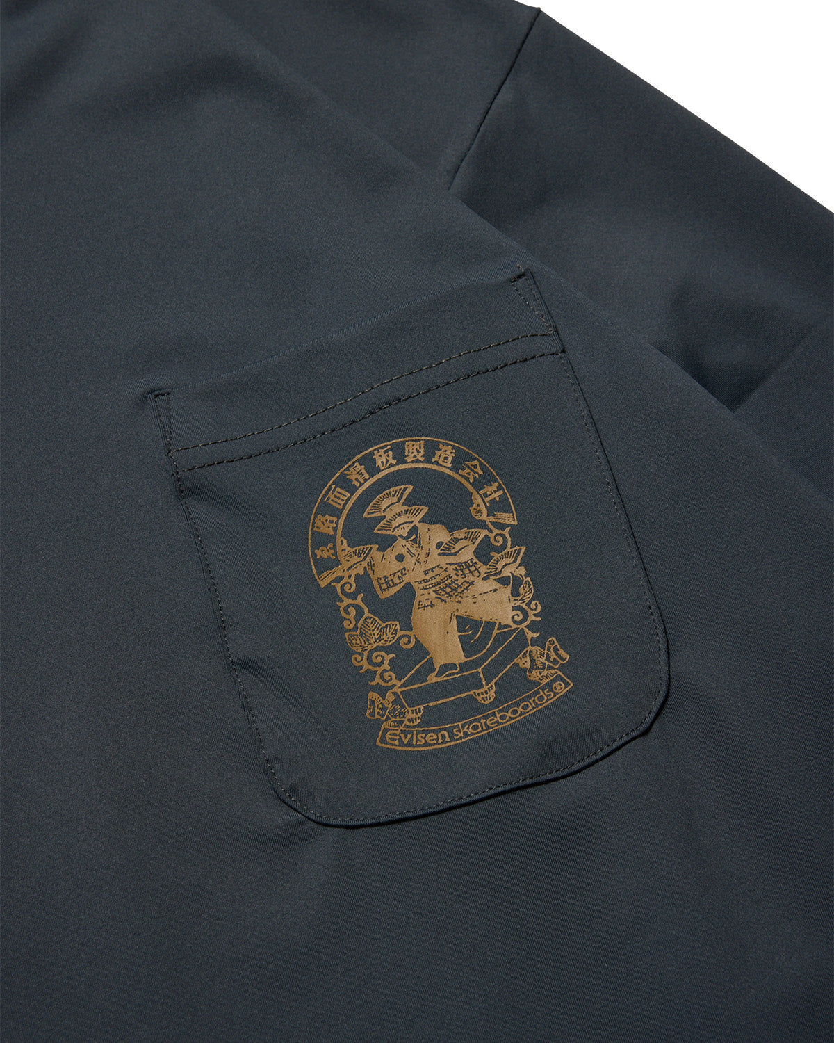 EVISEN Emblem Pocket Tech L/S Tee - Dark Navy