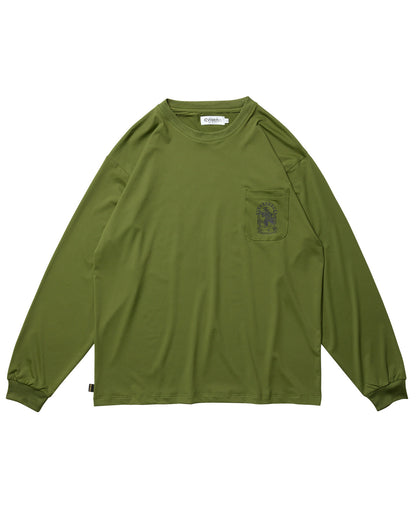 EVISEN Emblem Pocket Tech L/S Tee - Forest