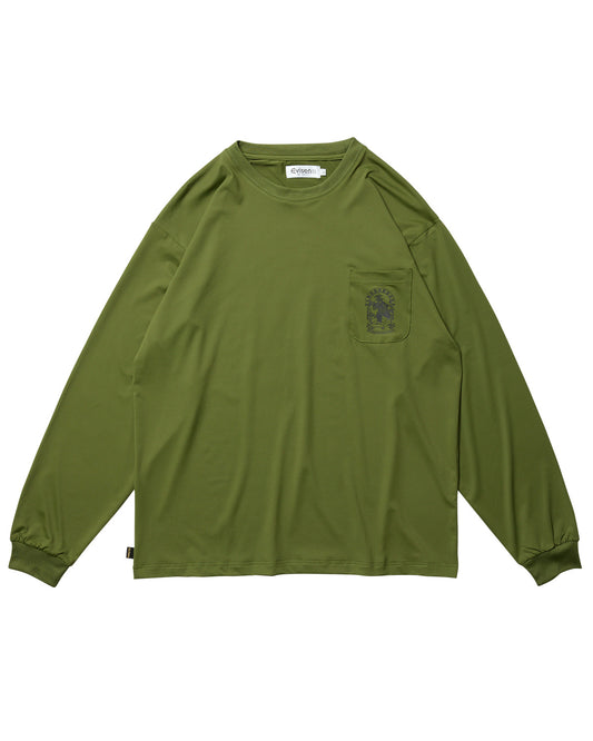 EVISEN Emblem Pocket Tech L/S Tee - Forest