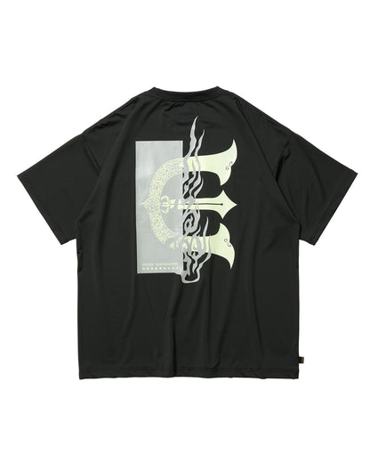 EVISEN Fire Rectangle Logo Pocket Tech Tee - Black