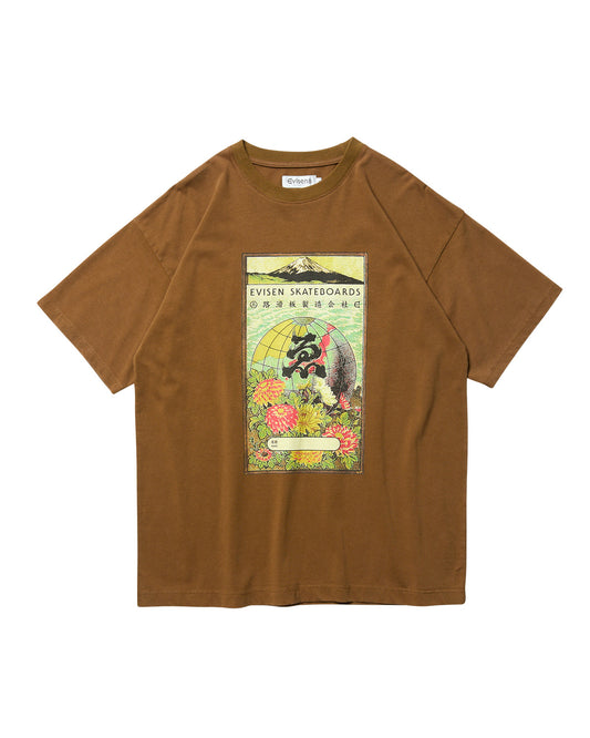 EVISEN Globe Label Tee - Brown