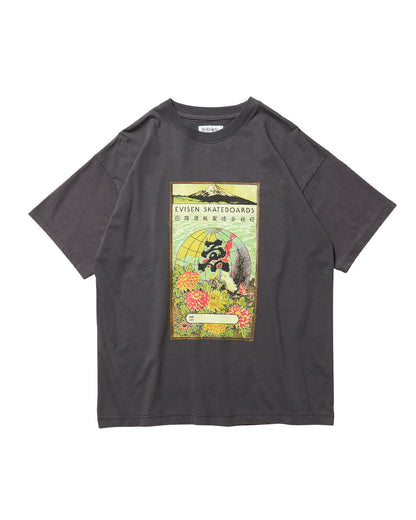 EVISEN Globe Label Tee - Charcoal
