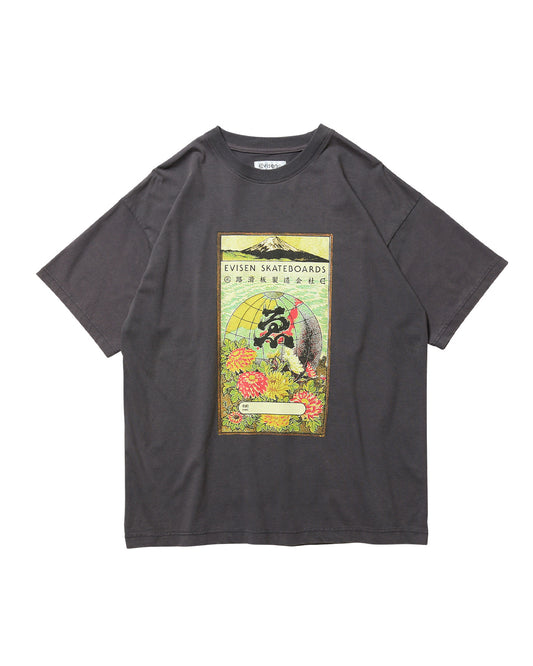 EVISEN Globe Label Tee - Charcoal