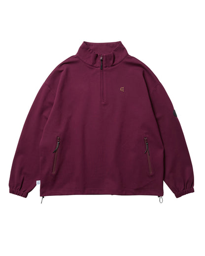 EVISEN Punch Half-Zip Sweat - Burgundy