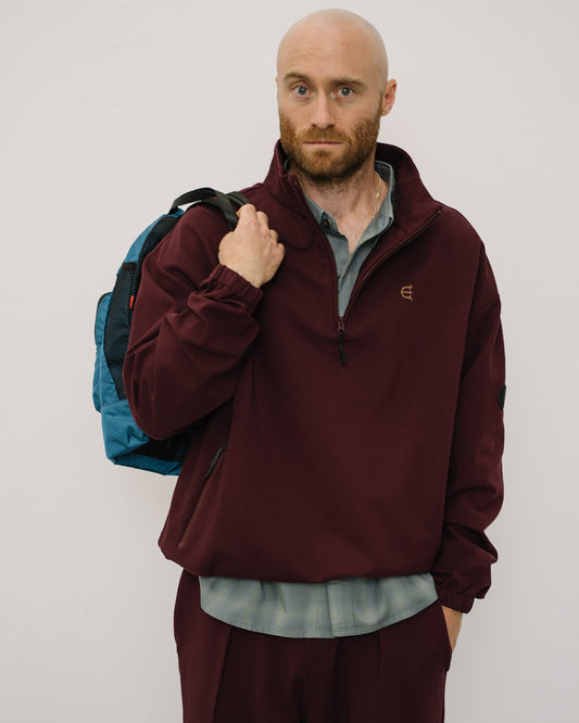 EVISEN Punch Half-Zip Sweat - Burgundy