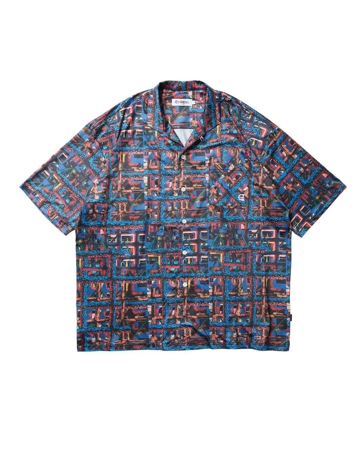 EVISEN Julien Open Shirt - Blue/Orange