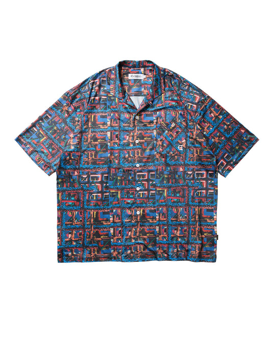 EVISEN Julien Open Shirt - Blue/Orange