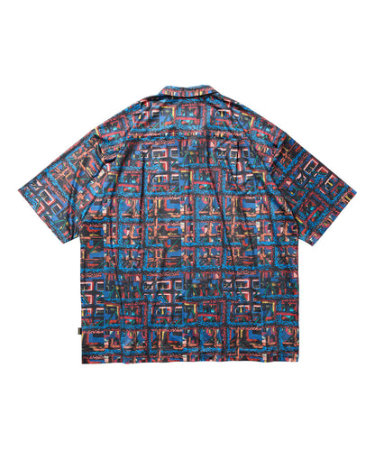 EVISEN Julien Open Shirt - Blue/Orange