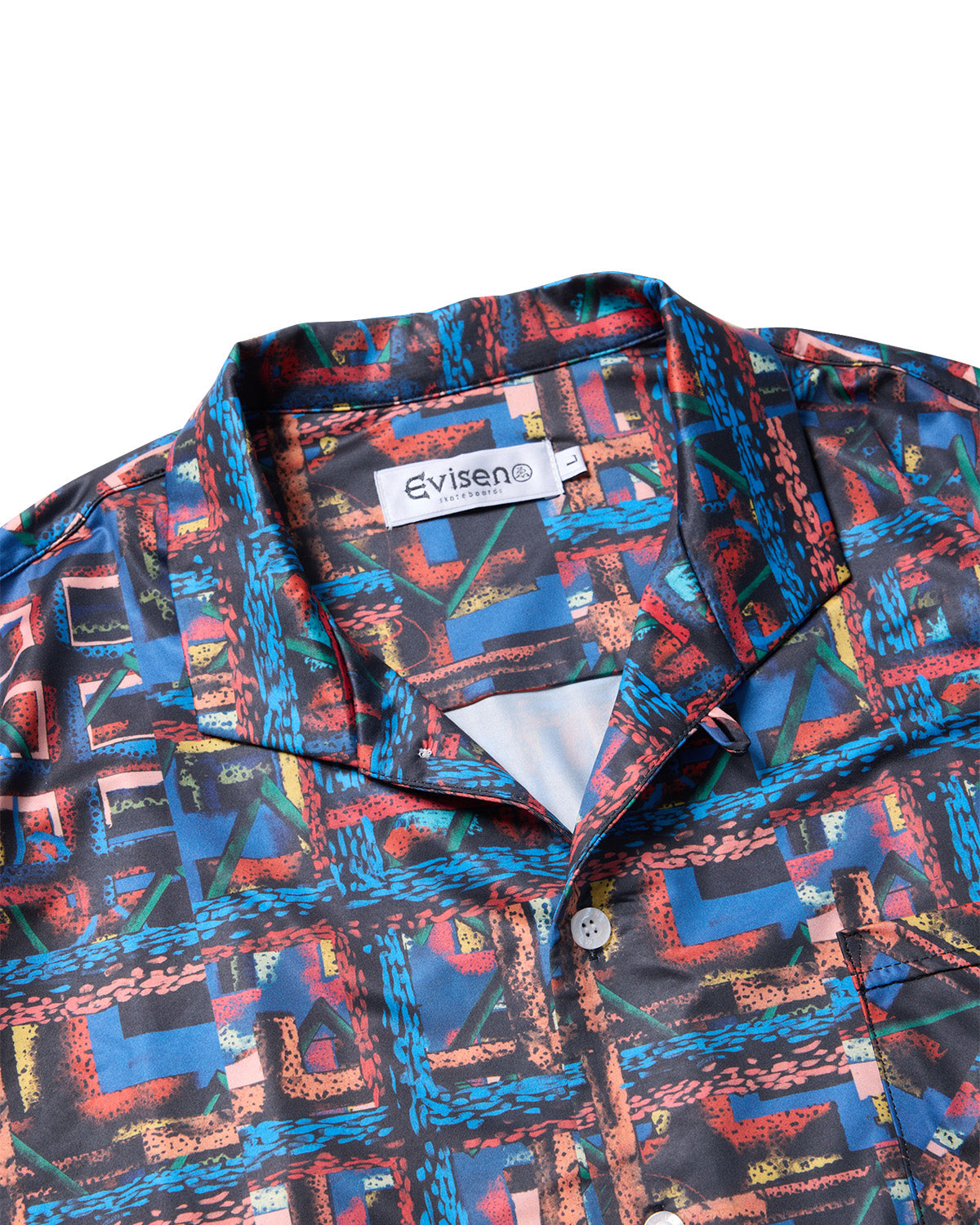EVISEN Julien Open Shirt - Blue/Orange