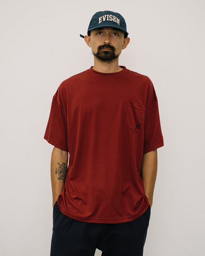 EVISEN Pocket Logo Tech Tee - Burgundy