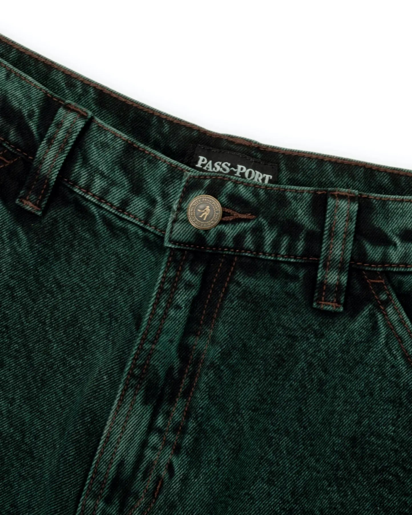 Passport Workers Club Jean - Over Dye Dark Green