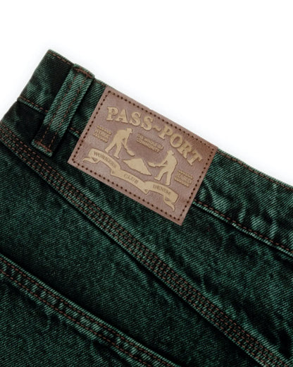 Passport Workers Club Jean - Over Dye Dark Green