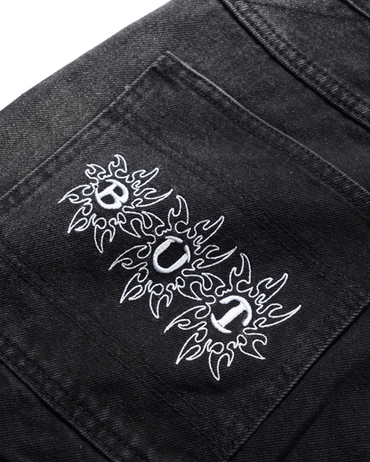 BUTTER GOODS Bronco Denim Jeans - Washed Black