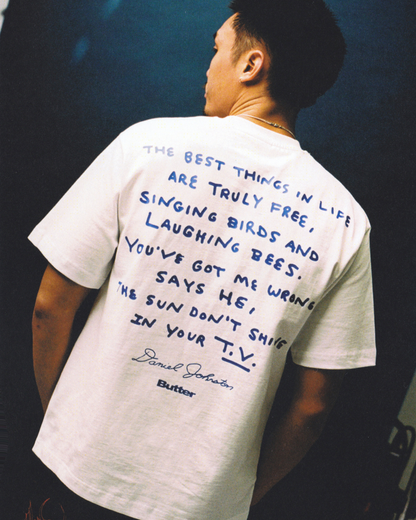 BUTTER GOODS | DANIEL JOHNSTON Don't Be Scared Tee - White