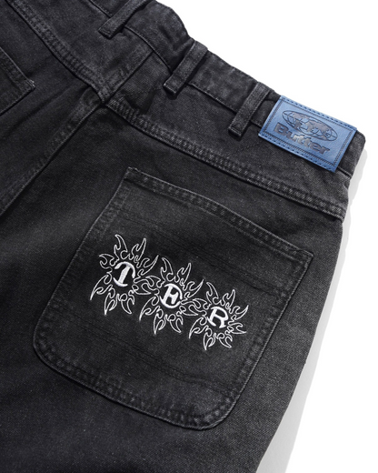 BUTTER GOODS Bronco Denim Jeans - Washed Black