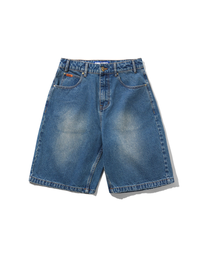 BUTTER GOODS Baggy Denim Shorts - Distressed Indigo
