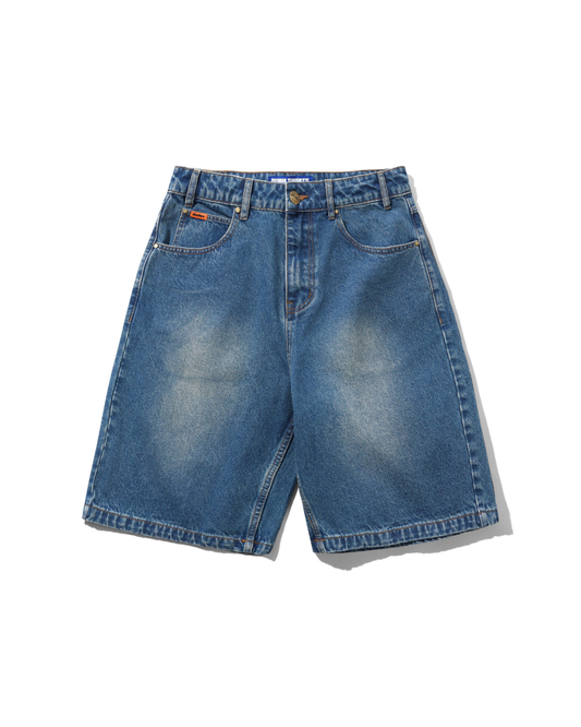 BUTTER GOODS Baggy Denim Shorts - Distressed Indigo